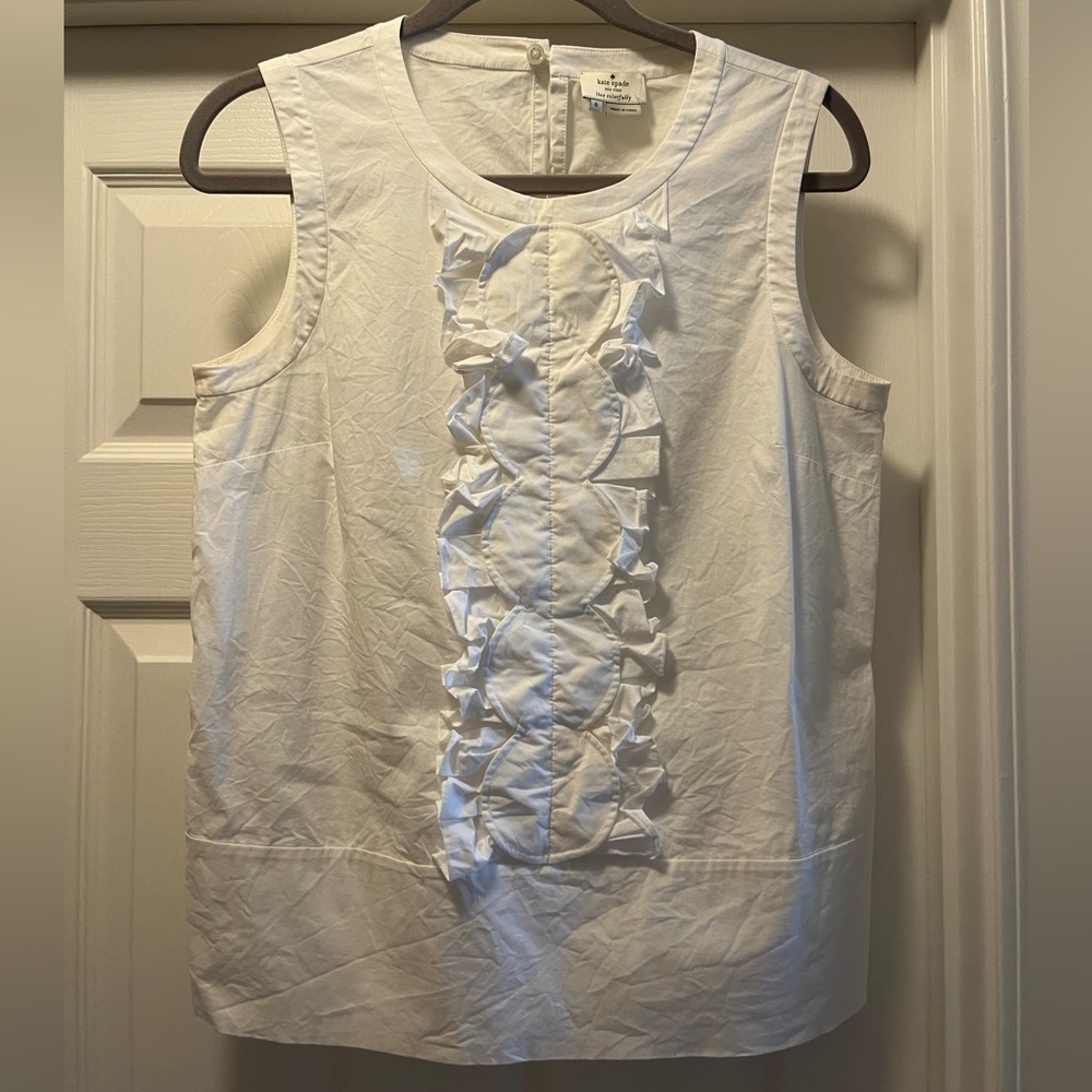 White Kate Spade Sleeveless Blouse